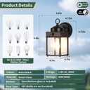 Dawn to Dusk Sensor Motion Sensor Outdoor Wall Light Fixtures Waterproof Black Exterior Porch Lighting Fixture Anti-Rust Outdoor Wall Lantern for House -2 Pack