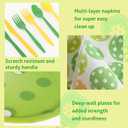 144 Pcs 3D Pickleball Party Supplies Paper Pickleball Plates and Napkins Dinnerware Set Tableware Supplies Includes Paper Plates Napkins Forks Serve 24 for Birthday Sports Party decorations