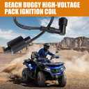 Downhill Motorcycle Racing Ignition Coil, Compatible with CG125/150/250CC High Voltage Package Ignition Coil 90 Degrees, for ATV and Off-road Motorcycle Accessories (Black)