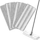 Mop Replacement Pads Compatible with JOYMOOP Flat Mop or Mop Bucket Set - Microfiber Flat Mop Pads for All 13" X 4.9" Squeeze Flat Floor Mop - Washable Mop Head Replacement (3+3 Pack)