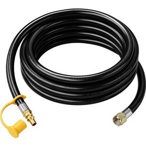 18FT Propane Quick Connect Hose for RV to Grill, BBQ Quick Release LP Gas Line for Portable Fire Pit, Camp Chef Explorer, Outland Living Fire Bowl, Camping Grill and More