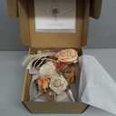 Ling's moment Brown Artificial Wedding Flower Bouquets for Bridesmaids Boho Floral Bouquet Ivory Bridal Bouquets for Bridesmaids with Ribbon Ceremony Anniversary,7-inch Diameter