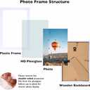 JCJMY 8x12 Picture Frame White for Wall Hanging or Tabletop, Wall Mounting Horizontally or Vertically, 8 x 12 Wall Gallery Poster Photo Frame with Shatter Resistant Plexiglass, White