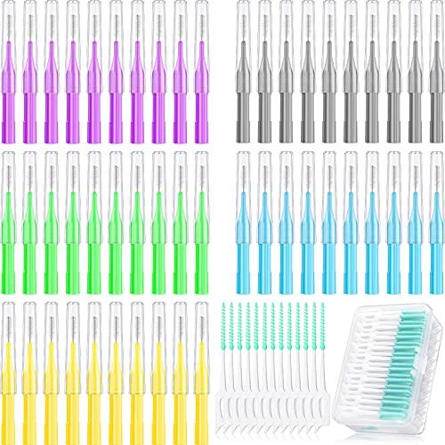 Zopeal 250 Pieces Braces Flossers Interdental Brush for Cleaner Tooth Toothpick Dental Teeth Flossing Picks Head Oral Dental Hygiene Cleaning Tool Soft Cleaners ()