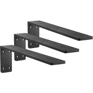 Countertop Support Bracket 3/8" Thick Heavy Duty Shelf Bracket 3 Pack 16in L Shape Shelf Bracket for Granite Quartz Wood Laminate Countertop (16" x 6" x 2.5