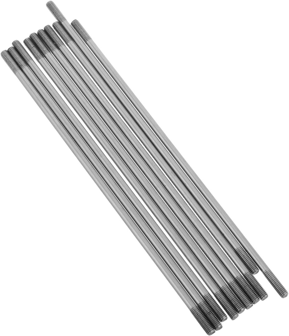 Totority 10pcs Metal Double-Ended Tie Rods Ball Head Connectors for Boats Rc Cars and Models Threaded Connecting Rods for Easy Installation (12.00X0.30X0.30CM)
