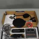 SKTEET Podcast Equipment Bundle, with BM800 Podcast Microphone and V8 Sound Card, Voice Changer - Audio Interface -Perfect for Recording, Singing, Streaming and Gaming (V8-Black)