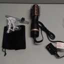 Slopehill Mini Travel Dual Voltage Hair Dryer Brush,1000 Watts Hot Air Brush with European Plug, Ionic Hair Dryer and Styler for Women, Oval Barrel 2 Heat & 2 Speed Settings for International Travel (Black)