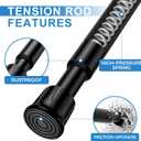 AIZESI Spring Tension Curtain Rods Short Tension Rod (Black,8" to 12"-6Pcs)