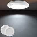 Battery Operated Motion Sensor Light Indoor, 6.3", 210LM, 6000K Cool White, Wireless Stick-on or Screw Mount for Ceiling/Wall, for Closet, Pantry, Shed and Cabinet, 2-Pack