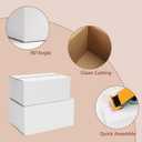 Hoikwo 30 Packs White Assorted Sizes Shipping Boxes of 10x7x5, 9x6x4