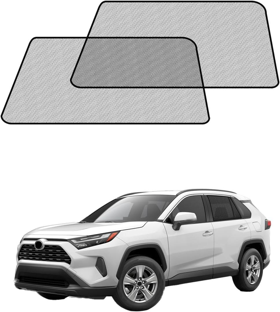 Car Window Shades for Toyota RAV4(2019-2025), 2-Pack Rear Window Sun Shades for Baby  Breathable Mesh, UV & Heat Blocker, Privacy Protection for Camping, Travel, Sleep & Nursing