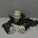 Halloween Animated Zombies Outdoor Decorations, Voice Activated Prop with Glowing Eyes, Swaying Motion & Bloodcurdling Shriek Sound for Yard, Lawn, Patio, Garden, Haunted House Party Prank Decor