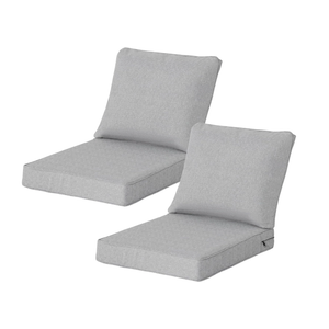 24x27.5 Inch Outdoor Deep Seat Cushions Set of 2,Thick High-Density Foam, Water-Resistant, Piped Edges & YKK Hidden Zipper for Patio Furniture,Stone Gray