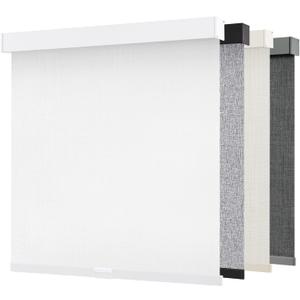 AOSKY Blackout Roller Shades Cordless Blinds for Windows, Free-Stop Shades with Valance, Thermal Insulated Fabric, UV Protection, Blinds for Home and Office (32.5" W x 72" H, Linen White)