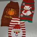 3 Pack Dog Christmas Sweater, GOYOSWA Dog Christmas Outfit Holiday Sweater Santa Snowman Reindeer Elf Knitted Sweaters for Small Medium Large Dogs Pets (Small)