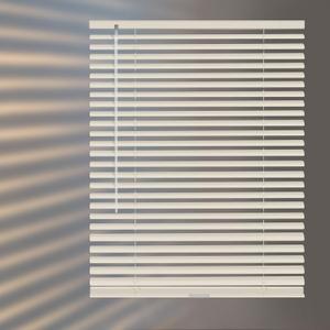 HIDODO Aluminum Mini Blinds for Windows Cordless Horizontal Window Shades for Light Adjustment, Metal Venetian Blinds Waterproof for Bedroom, Bathroom, 28" W x 64" H, Beige