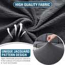 Sectional Couch Covers Stretch Cushion Covers Washable Wear-Resistant Universal Sofa Slipcovers Furniture Protector Separate Seat Chaise Couch Cover (Dark Grey, 2 PC Armrest Covers)