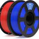 ELEGOO PETG Filament 1.75mm Red & Blue 2KG, 3D Printer Filament Dimensional Accuracy +/- 0.02 mm, 2pcs 1kg Spool(2.2lbs) Fits for Most FDM 3D Printers