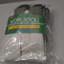 HOT FEET Work Socks for Men, Long All Weather Boot Crew Cotton Socks, Cushioned, Moisture Wicking, Stocking Stuffers (S)