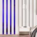 uxcell 30 Pcs Striped Mirror Stickers, 0.78'' x 11.8'' Mirror Wall Stickers Self Adhesive Acrylic Wall Decals Peel and Stick Mirror Strips Removable for Home Art Wall Decor, Blue
