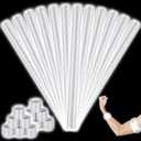 12 Pcs Reflective Arm Bands 15.75 in Reflective Snap Bands Slap Bracelets High Visibility Safety Ankle Strips for Night Walking Cycling Running Jogging Hiking (Silver)
