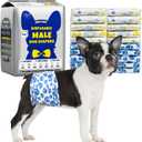 Dono Dog Diapers Male, Disposable Male Dog Wraps 30ct, Ultra Absorbent Doggie Diapers, Rapid-Dry Leak-Proof Puppy Diapers, Wetness Indicator Excitable Urination Incontinence, Small