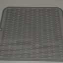 Silicone Dish Drying Mat for Multiple Usage,Easy clean,Eco-friendly,Heat-resistant Silicone Mat for Kitchen Counter or Sink,Refrigerator or Drawer Liner Grey XL 18 inches x 16 inches (Gray)
