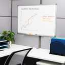 Mind Reader Dry Erase Magnetic White Board, Wall Mount with Eraser Marker Shelf, Office, 35.5" L x 23.5" W x 0.5" D, White