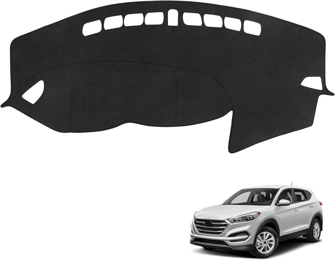YOJOJOCO Dash Cover Compatible with Hyundai 2016 2017 2018 Tucson Accessories Flannel Dashboard Cover Dash Mat Center Console Cover Sunshield Protector Pad