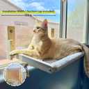 Foldable Cat Window Perch, Natural Wood, 16.5''12'' Hammock, 35 lbs Weight Limit, Cat Window Hammock for Small Size Windows