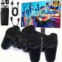 Retro Game Console Stick – Plug & Play Wireless Video Game System with 20,000+ Classic Games, 9 Emulators, 4K HDMI Output, 2.4GHz Dual Controllers, Nostalgic Arcade Stick for Adults & Kids (64G)