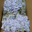 COEWUR 16Pcs Light Blue Delphinium Artificial Flower 33.5'' Faux Flowers Long Stem Silk Larkspur Flowers Bulk for Tall Vase for Home Wedding Floral Arrangements Centerpiece Table Decor