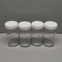 Yodecy 4 Pcs 32 oz Clear Wide Mouth Mason Jars with Airtight Lids and White Plastic Lids, Canning Jars for Overnight Oats, Food Storage and More