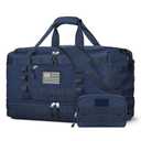 ETRONIK Travel Bag for Men Women, Gym Bag & Tactical Duffle Bags for Travel, Carry on with Toiletry Bag and Shoe Compartment, Weekender Overnight Trip with Wet Pocket for Workout Medical, Blue, Size: Medium
