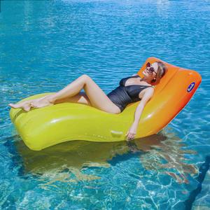 Inflatable Pool Float for Adults - Lounger Raft Floating Chair for Swimming Pool and Beach Fun - Durable Water Floaty Toy for Pool Parties