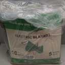 Electric Blanket Queen Heated Blanket Queen Size 84''X90''  Soft Plush Flannel with Dual Controllers, 5 Heating Level & 10 Hour Auto Off, ETL Certified, Warm Gifts for Grandma(Charcoal Grey)