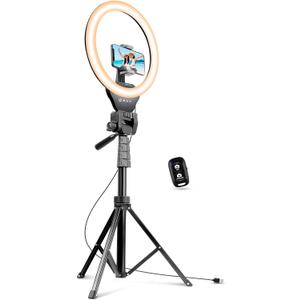 Sensyne 12-inch Ring Light with 67-inch Selfie Stick, Tripod and Phone Holder, Selfie Remote Control Circle Light for Live Stream/Video Recording/TikTok, Compatible with All Phones and Cameras