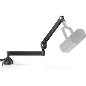 InnoGear Low Profile Mic Arm, 360 Rotatable Microphone Boom Arm Mic Stand for Fifine AM8 K669B Blue Yeti HyperX QuadCast SoloCast AT2020, with Mic Clip 3/8" to 5/8", 3/8" to 1/4" Adapter, Black
