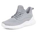 Akk Mens Athletic Walking Shoes - Comfy Memory Foam Lightweight Workout Casual Tennis Running Sneakers for Indoor Outdoor Grey Size 9