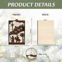 5 x Nativity Scene Ornamen O Little Town of Bethlehem  Nativity Christmas Tree Decoration with Hymn Sheet, Holy Family Ornament & Rustic Faith Design  Christian Holiday Keepsake Gift