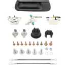 Tailgate Handle Latch Rebuild Kit, Compatible with 1997-2007 Ford F150 F250 F350 Super Duty, Replaces# 72958, 77726, 1L3Z-9943400-BAA, Complete Rear Tail Gate Door Bezel Lock Bolt Hinge Cable Set