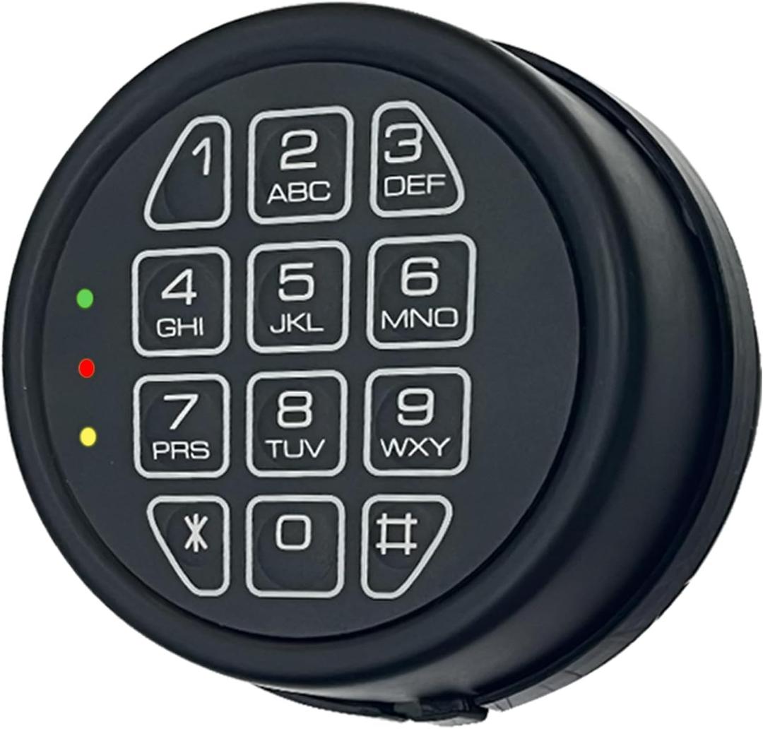Electronic Safe Lock Replacement Keypad with Solenoid Lock, Gun Safe Lock with Programmable Electronic Keypad, Lock Fits High Security Safe Box and Security Cabinet