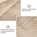 Velvet Quilt Bedspread, Ultra Soft Bedding Sets, Lightweight Quilted Velvet Comforter Set with 1 Quilt & 2 Pillow Shams (Beige Brown, King/Cal.King, Wave Pattern)