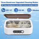 XANGNIER Jewelry Cleaning Kit-Ultrasonic Cleaner Machine(49k Hz,3 Modes),Gap Cleaning Brush and Polishing Cleaning Cloth for All Jewelry,Ring,Gold,Diamond,Earring,Sterling Silver,Eyeglass,Dentures