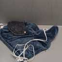 Graphene-Infused Heating Pad 3X Deeper Pain Relief, Weighted Instant Heating Pads for Neck and Shoulders, Heated Wrap w/ 6 Heat Options 4 Auto-Off Timer, Gifts for Mom Women Christmas Birthday (Blue)