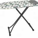 Ironing Board Full Size, Heat Resistant Cover Wide Iron Board, Ultra Thick Padding, Height Adjustable Heavy Sturdy Metal Frame Legs Ironing Stand,Non-Slip Foldable 43"x13" (Triangle)