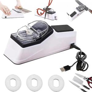 Besynersharp Pro, Electric Knife Sharpener, Double Sided Knife Sharpener, Professional Electric Knife Sharpeners for Kitchen, Quick Sharpening & Polishing, Stable Non-Slip Base (1PC)