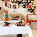 TONIFUL Red Mouse 2nd Birthday Party Supplies 2nd Table Centerpieces - Red Mouse Theme Design and Sturdy Wooden for Two Years Old Birthday Party Favors 2nd Birthday Decorations (4 Pcs)