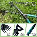 Weed Puller Tool-2Pcs Gardening Hand Weeder Tools, 2026 New Weeding Artifact Uprooting Weeding Tool, Manganese Steel Weed Removal TooL, 6 Teethes Dual Purpose Manual Weed Pulling Tool for Yard Gardenl